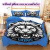football Logo Pattern Bedding Quilt Set Quilt Cover Pillowcase Home Decoration Birthday Gift (1*duvet cover+ 2*pillowcase, without core)