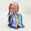 Satin Square Scarf Women Muslim Hijab Elegant  Print Silk Neckerchief Shawl Wraps Headband Handle Hair Accessories Bandana
