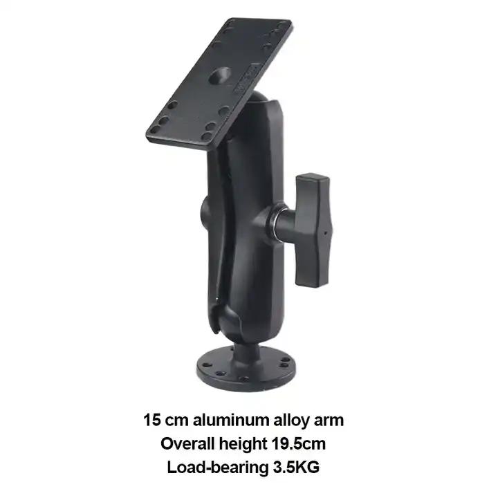 1.5" Ball Fishfinder Mount and Universal Mounting Plate with 15cm Double Socket Arm for Boats/kayak Compatible with Garmin