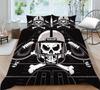 Bedding Set 3D Skull Print Home Bed Cover Homes Bedclothes Pillowcase Breathable Warm Comforter Duvet Covers