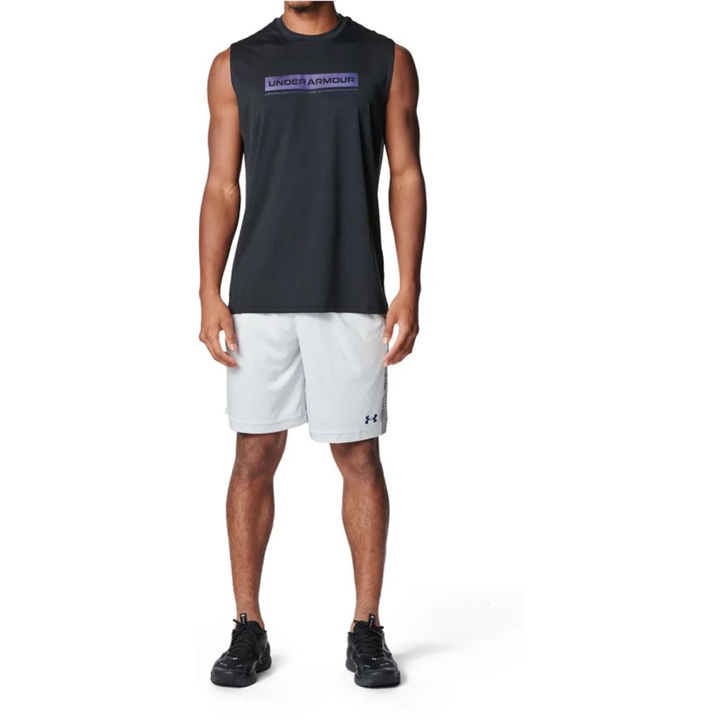 Under Armour Мужские майки Черный Круглый вырез Умеренный Прямой крой 6012543-001