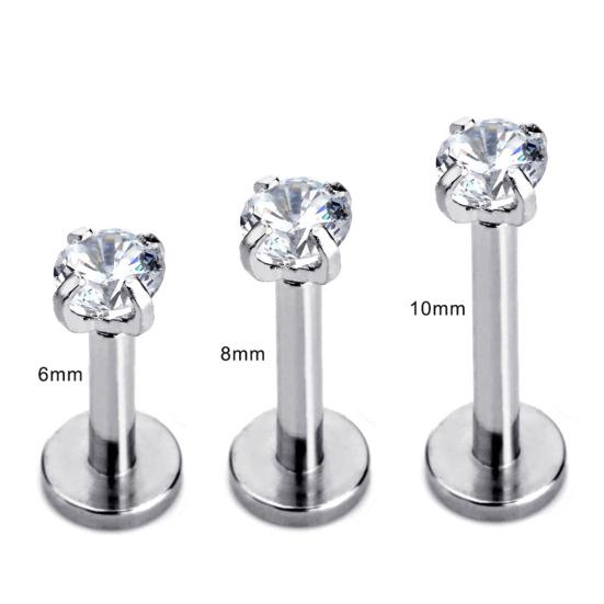 1шт унисекс с кубическим цирконием губное кольцо-гвоздик для пирсинга козелка