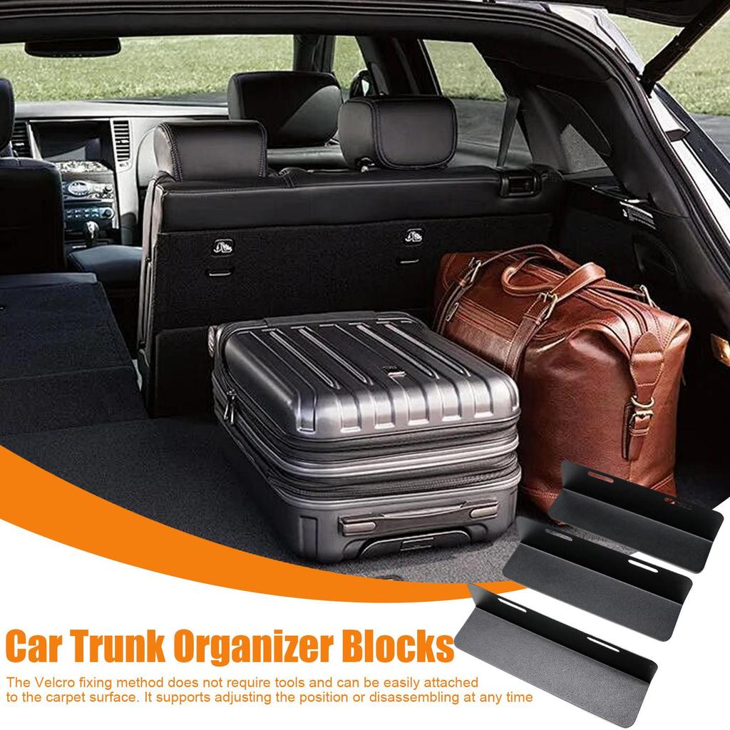 Car Trunk Separator Blocks Metal Luggage Fixation Trunk Organizer Adjustable Cargo Containment Grocery Fixation Blocks For Auto