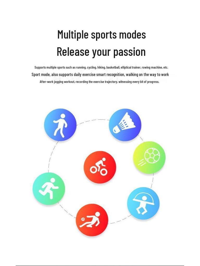 Умные часы Фитнес-трекер: Пульс, Измерение артериального давления, Обнаружение SpO2, Водонепроницаемость IP68, Низкое энергопотребление, Длительное время работы от аккумулятора для бега и спорта.