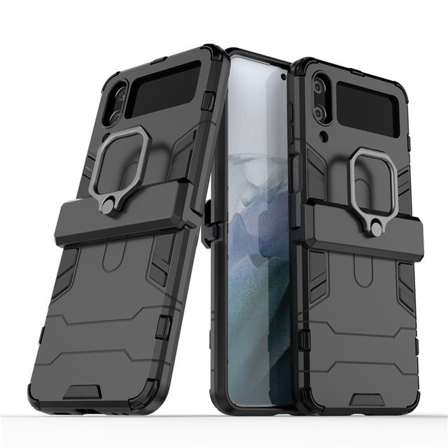 Для samsung Galaxy Z Flip 4 5g чехол противоударный Броня автомобильное кольцо магнитные чехлы для телефонов для Galaxy Zflip4 подставка-держатель задняя крышка