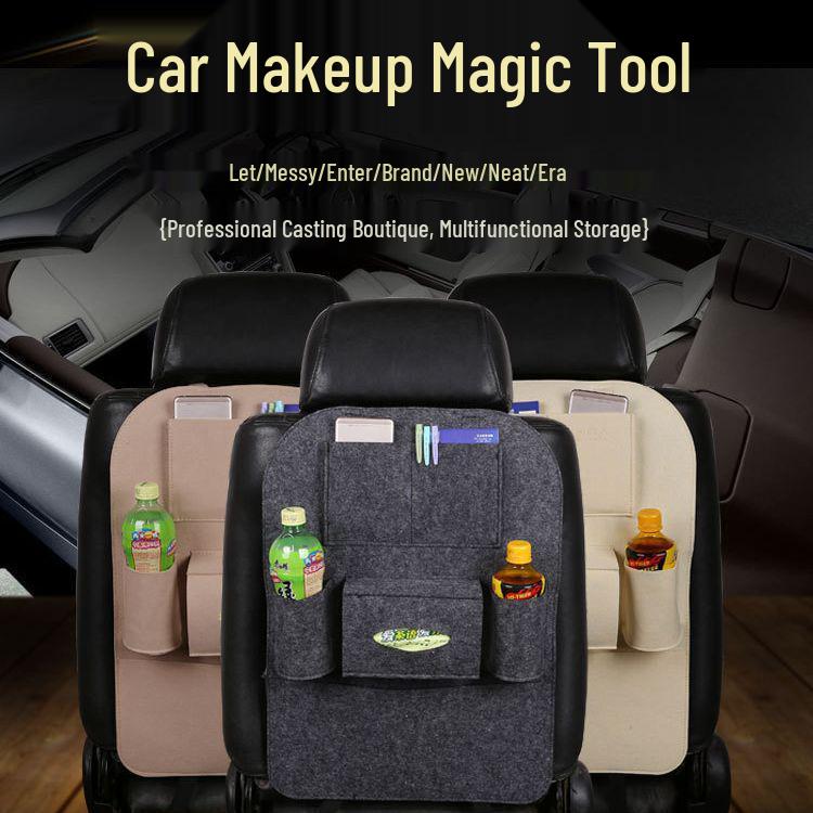Фетровый органайзер на спинку сиденья автомобиля - Многофункциональная подвесная сумка для хранения