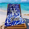 Blue White Kentucky Personalized Name Beach Towel High Absorbency & Quick-Dry