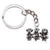 1 Piece 19x25mm Three Wise Monkeys Charms Keyring Daughter Gift
