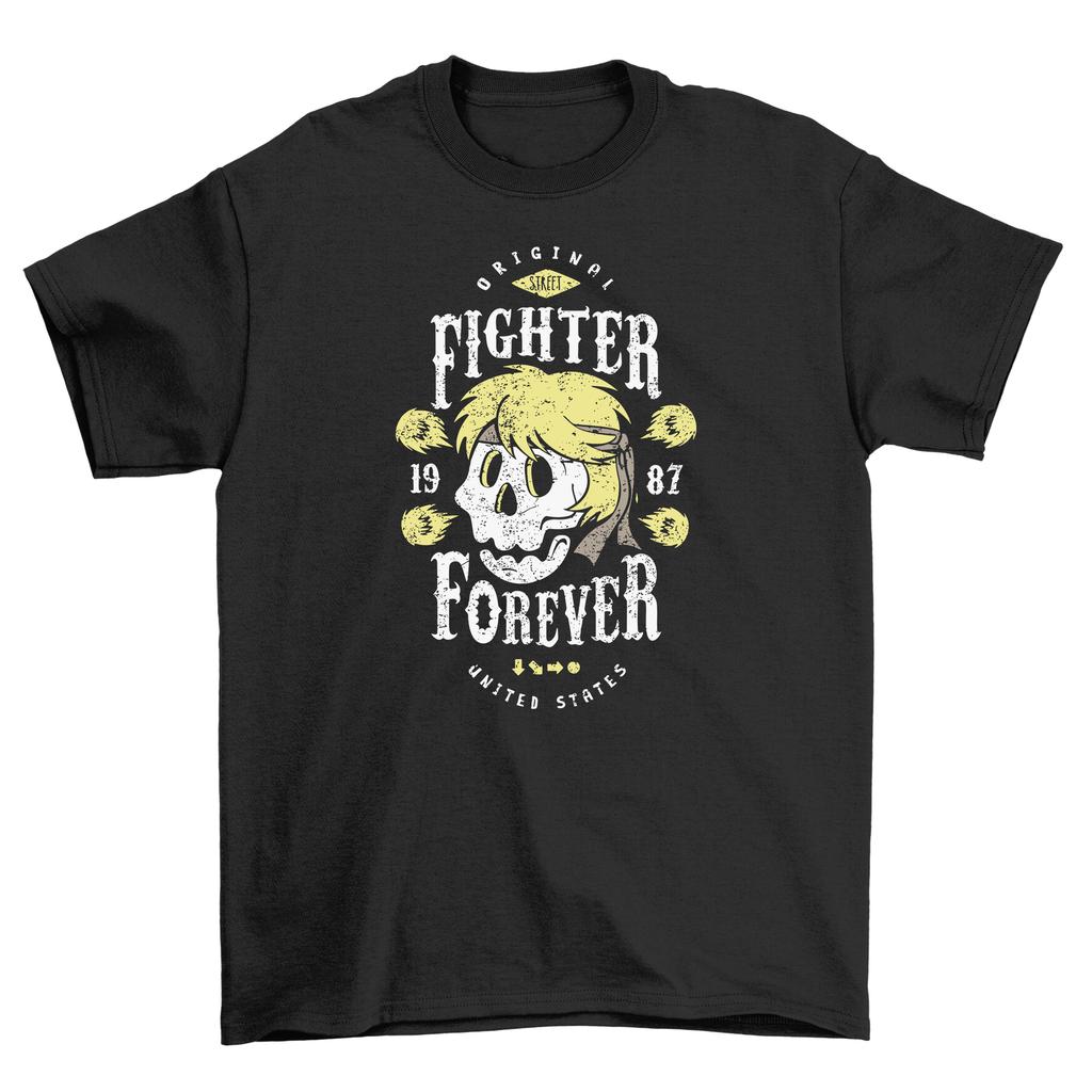 Fighter Forever T-Shirt Mens Womens Tees Top - Funny Grim Reaper Design! 100% Cotton, Unisex Printed