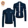 Mens Thermal Fleece Cycling Jersey Long Sleeve Winter Bike Shirt Road Mountain Biking