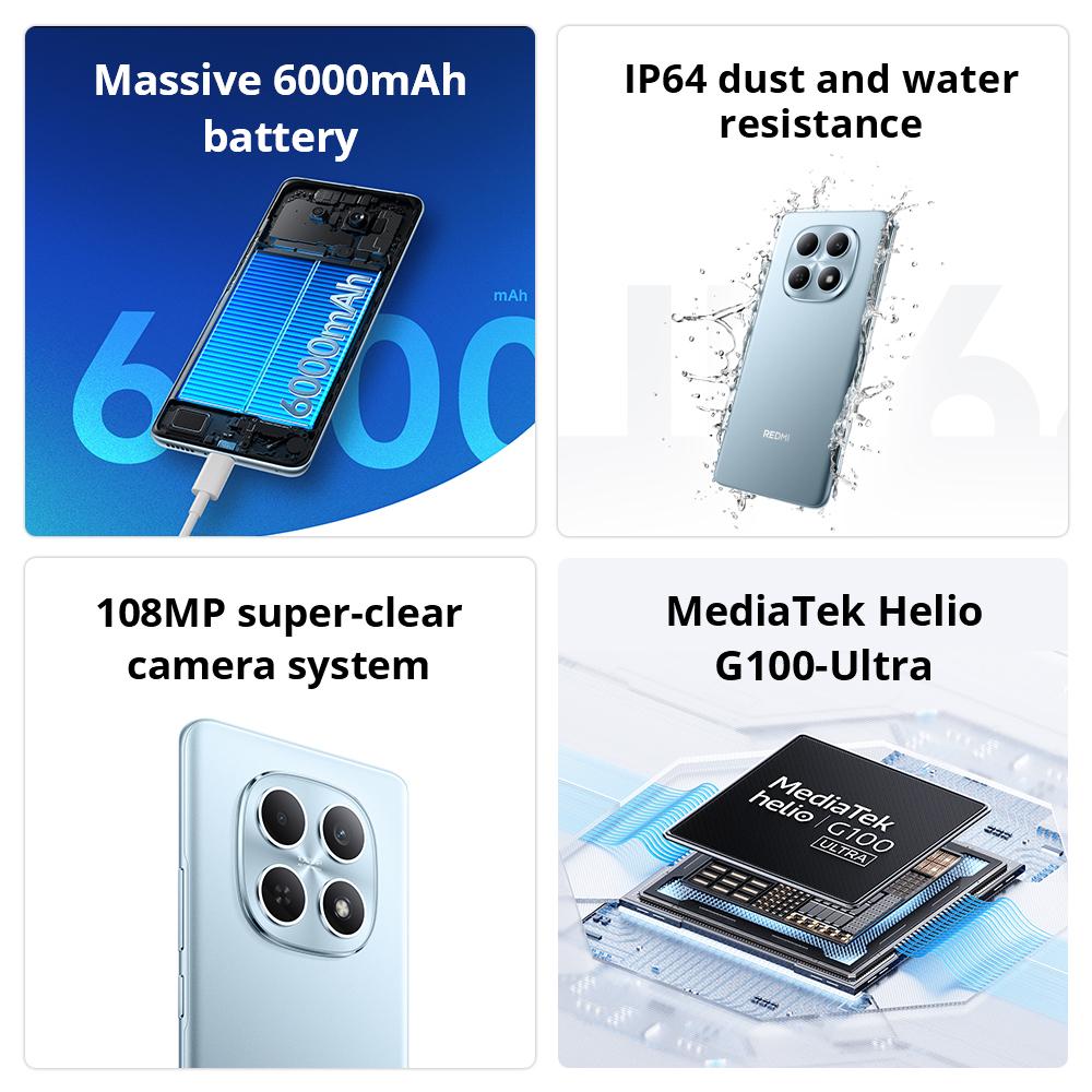 Xiaomi Redmi Note 15 4G Черный/Синий/Зеленый/Фиолетовый