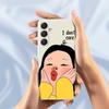 For Samsung Galaxy A16 5G/4G Case Girl Holding Face Pattern Printing Straight Edge TPU Phone Back Cover