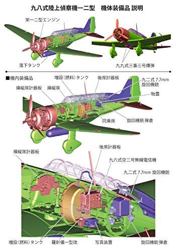 Fine Molds 1/48 Серия самолетов Императорский флот Японии Тип 98 Сухопутный разведывательный самолет Модель 12 Пластиковая модель FB24