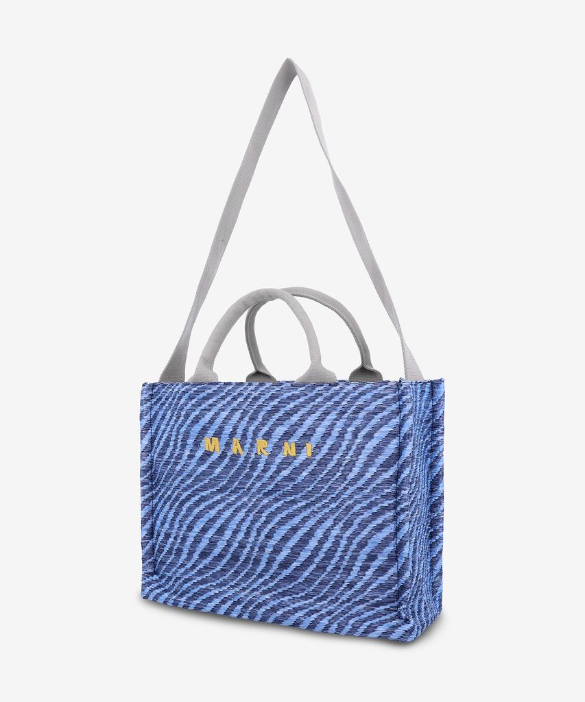 Marni Basket Small Shopper Bag - Vivid Blue / Shmp0077U7P984100B48