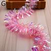 2m Glitter Christmas Tinsel Wire Garland Christmas Tree Decoration Metallic Wire Ribbon Hanging New Year Xmas Navidad Home Decor AVE