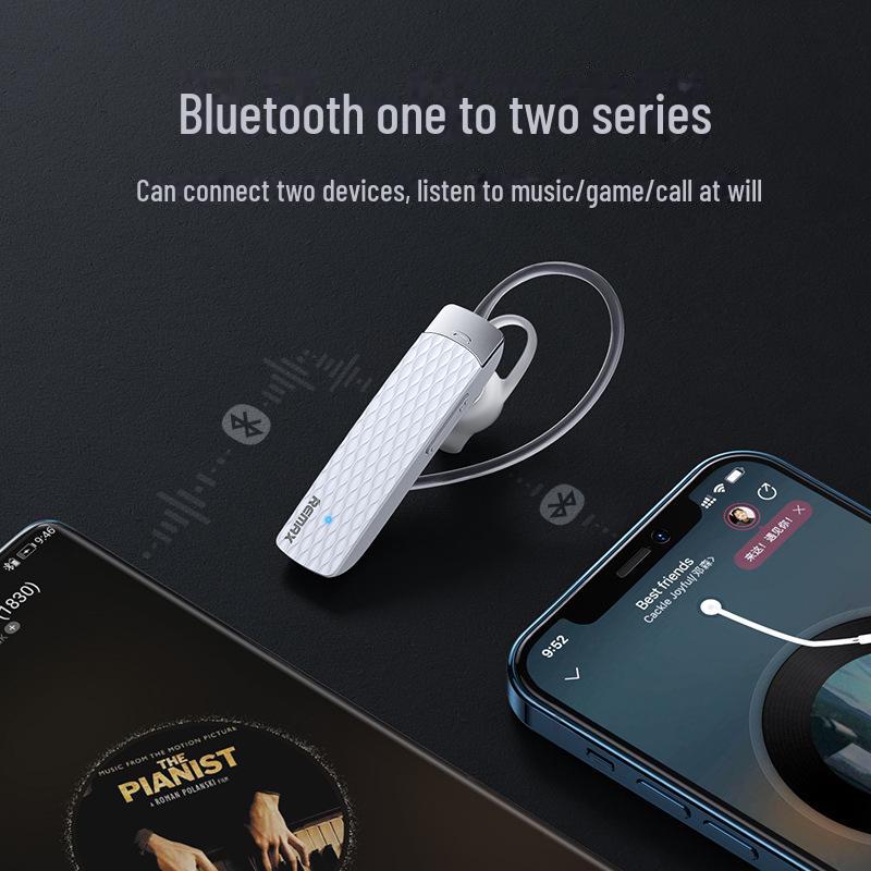 Bluetooth-наушники Remax: Легкая беспроводная гарнитура с одним наушником для звонков и музыки в автомобиле