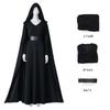 Star Wars Rey Cosplay Costume Black Hooded Long Dress Cloak Jedi Knight Halloween Party Outfit