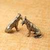 Lucky Brass Fortune Dog Home Decoration Small Ornaments Little Puppy Bronze Chinese Desktop Mini Figurines Copper Wolf Tea Pets