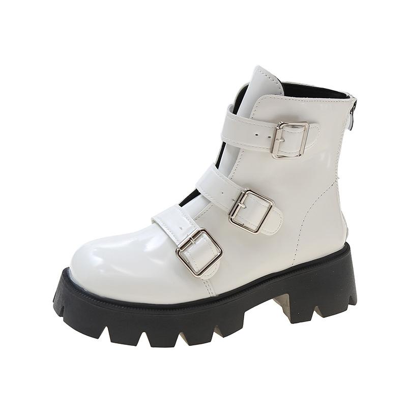 2024 Spring and Autumn Women's New Thick Sole Short Boots Motorcycle Boots Show Long Legs and Casual Style