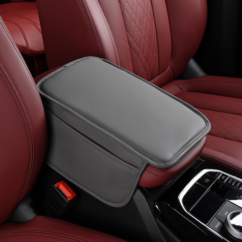 Universal Car Armrest Box Pad with Storage Pockets - Upgrade for Central Console Protection