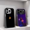 Чехол для телефона с узором Bitcoin для iPhone 17,16,15,14,13,12,11,Pro,XS,Max,Plus,Mini,SE4,E Черный Матовый Ударопрочный Чехол