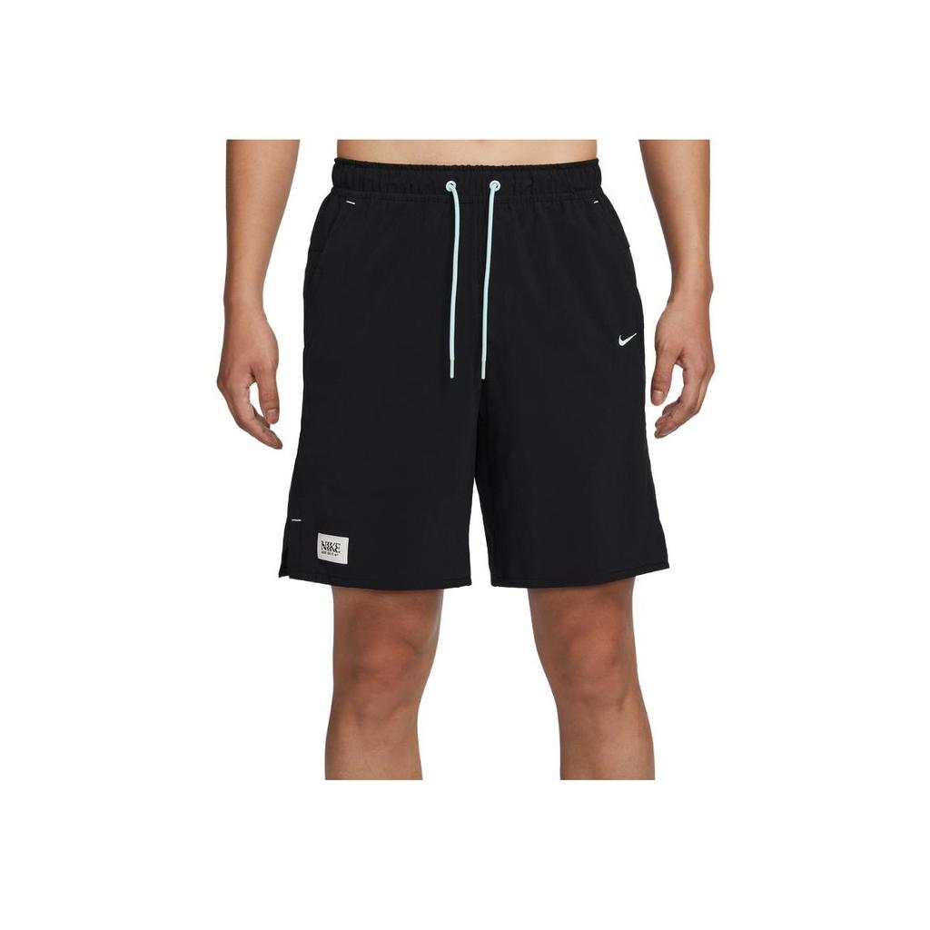 Nike Logo Print Drawstring Straight-Leg Low-Rise Sports Shorts Men Bottoms Black FQ0349-010