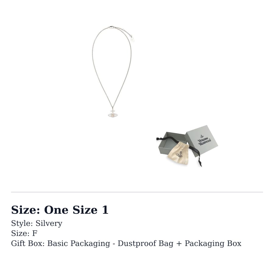 Vivienne Westwood Brass Necklaces Women's Silver 630203AR02P132SMP132