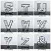 Photography Props Metal Hollow Letter Wrought Iron Alphabet Doorplate Sign Home Decoration