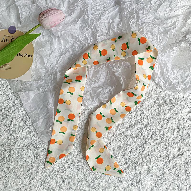 New Luxury Brand Model Small Silk Scarf for Women Hair Band Bag Handle Handbag Ribbon Scarf Neck Scarves Neckerchief