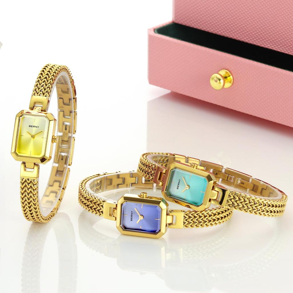 BERNY Women's Rectangular Mini Quartz Watch