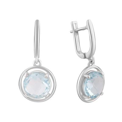 Серебряные серьги с натуральным топазом 7.425ct (2089520)