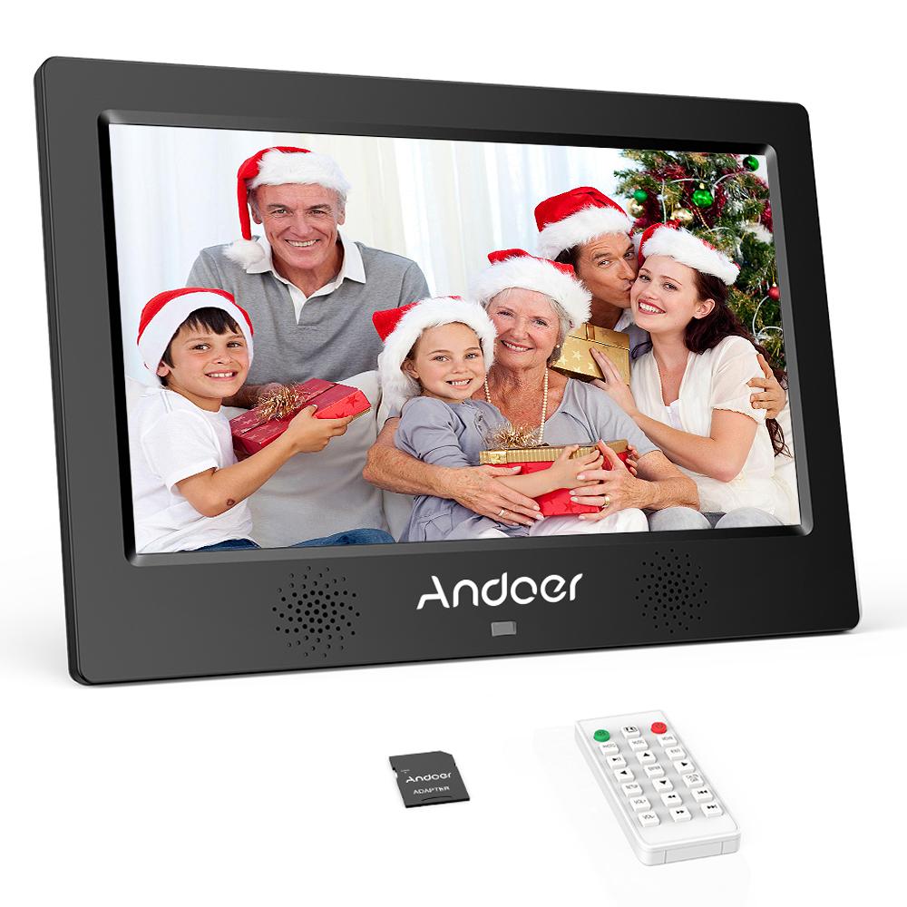 Andoer 10.1 Inch Digital Photo Picture Frame 1024*600 Resolution TFT-LED Screen Support