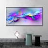 Big Size Gold Colorful Light Abstract Cloud Canvas Painting Poster Print Wall Art Picture for Living Room Home Decor Unframe No Frame