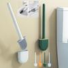 Silicone Brush Head Quick Drying Long-Handled Toilet Brush Corner Cleaning Brush Cleaning Tool for Bathroom Toilet