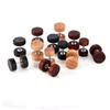 Sided Natural Wooden Stainless Steel Body Jewelry Anti-Allergic for Men Women Barbell Ear Stud