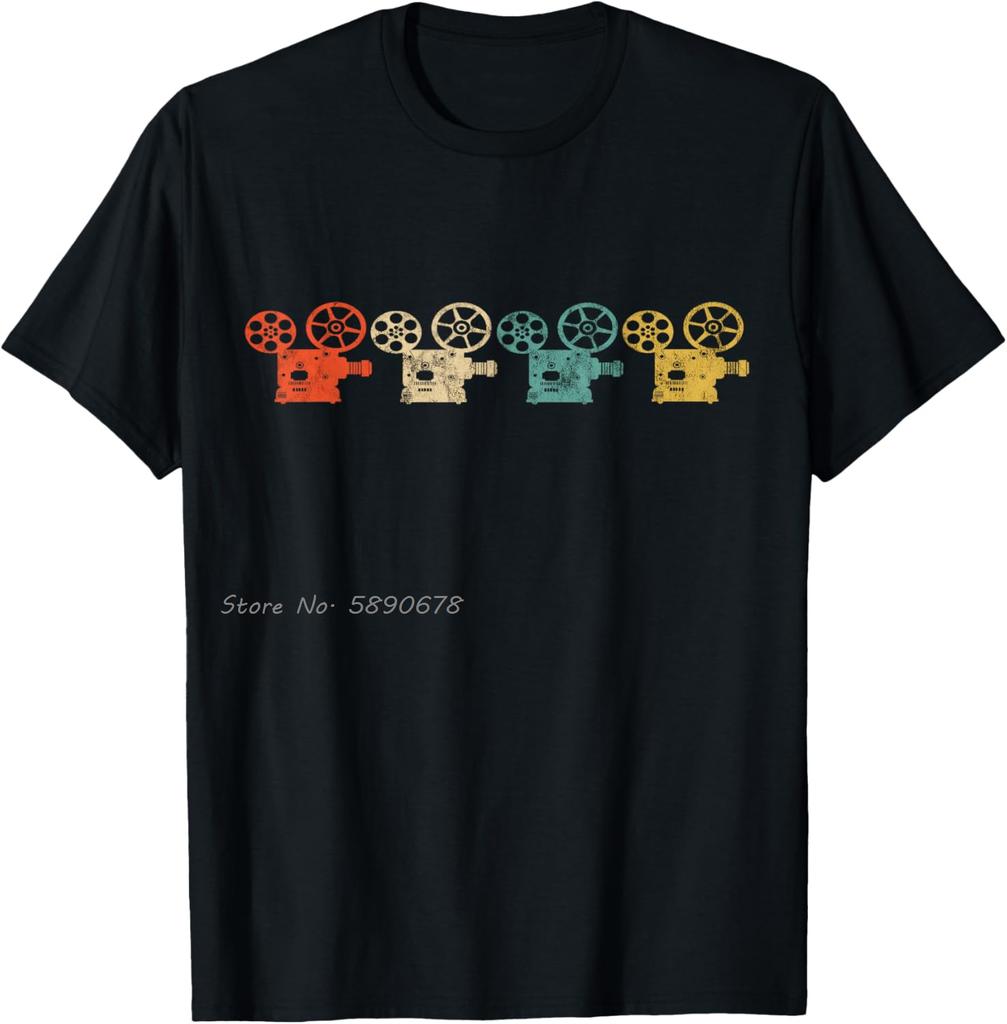 Fashion Cotton Tshirt Cinematography Projector Filmmaking Retro Filmmaker Unisex Tops Tees Unisexs Clothing Oversized Tshirt