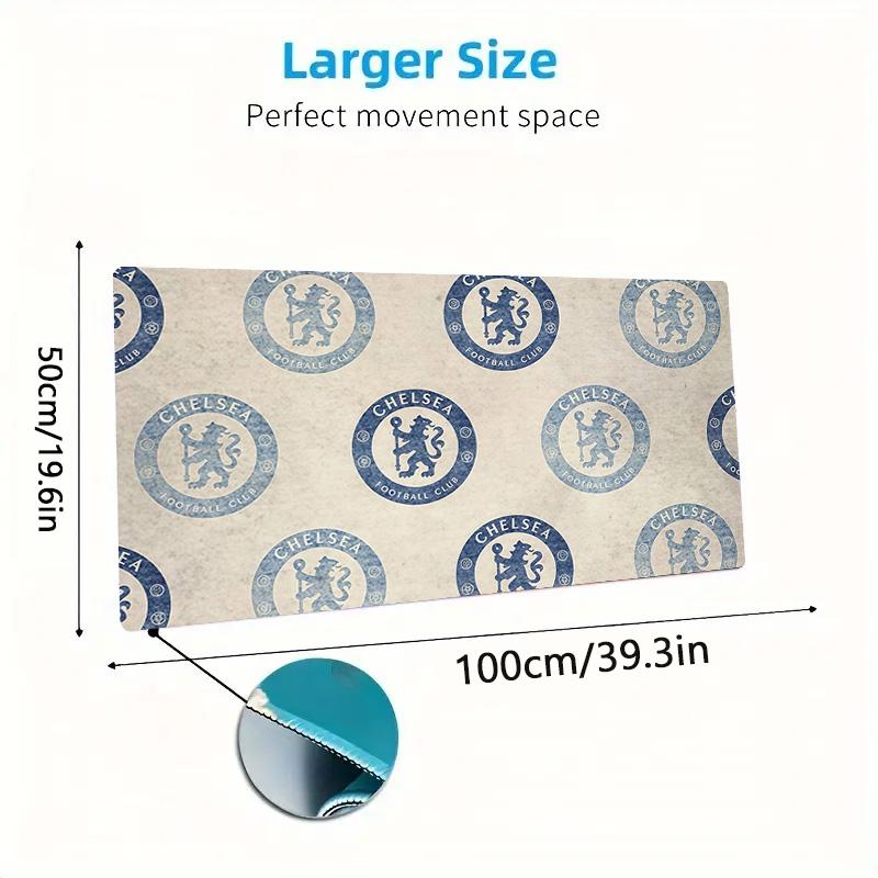 Chelsea Football Club Print Cushion Non-slip Laptop Tablet Big Mousepad XXL Mat Mini PC Playmat With Lock edge