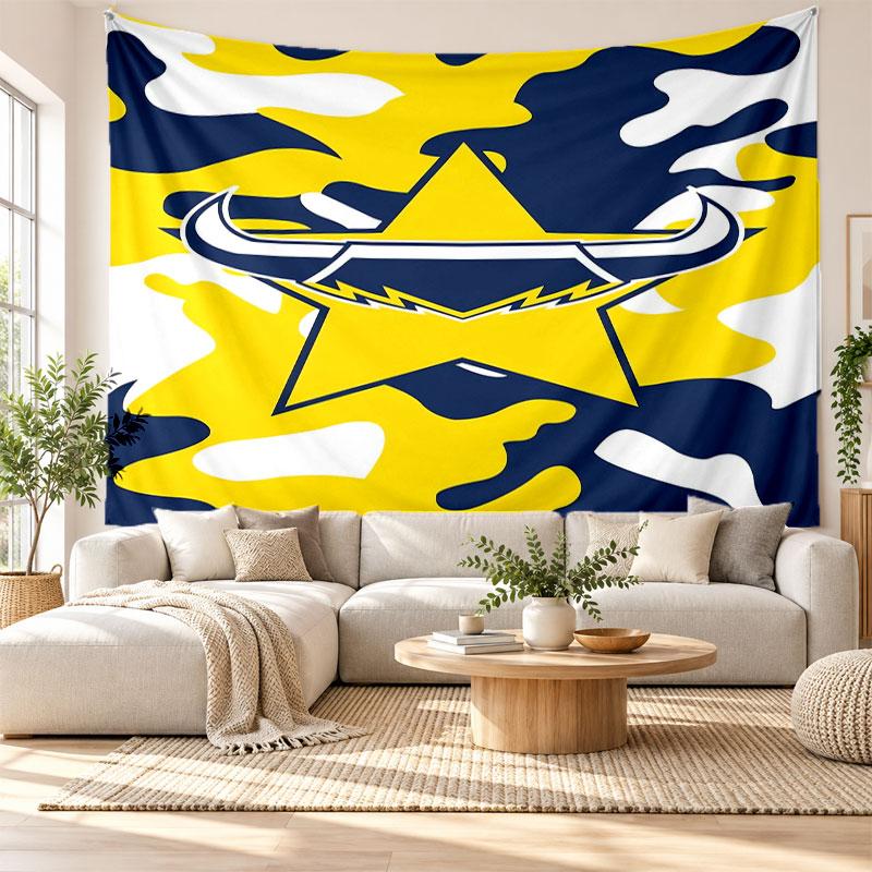 North Queensland Cowboys Wall Tapestry, Soft Fabric Wall Hanging, Decorative Backdrop For Bedroom Home Wall Art