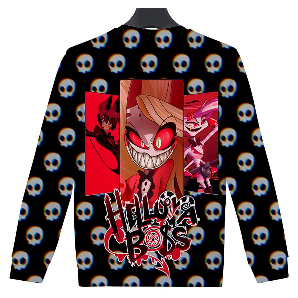 Women Men's Hazbin Hotel Anime Print Hoodies Round Neck Hooded Sweatshirts Man Travel Pullover Male Top Streetwear Outdoor Tracksuit