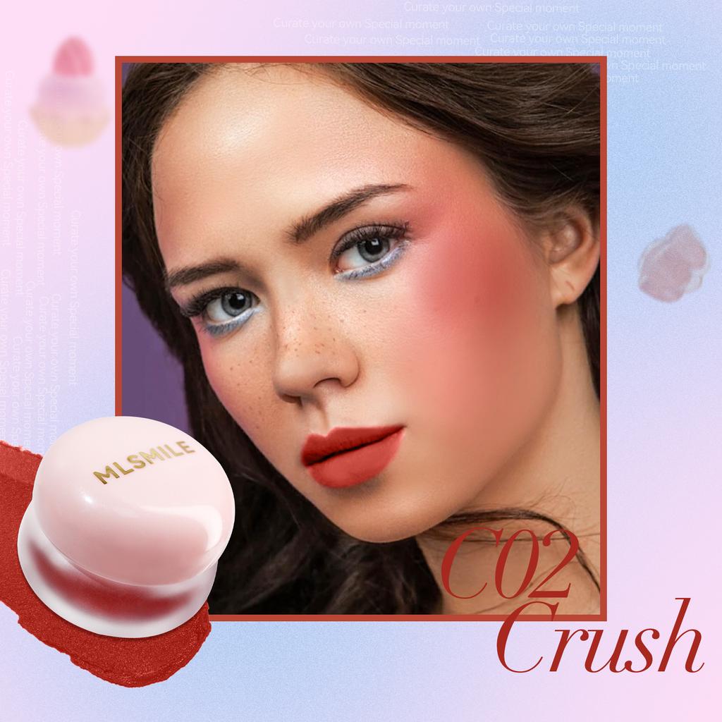 Jelly Lip Clay Blush Cream Matte Velvet Lip Glaze Lips & Cheeks Multi-use Lipstick Long Lasting Easy Color Blush Balm