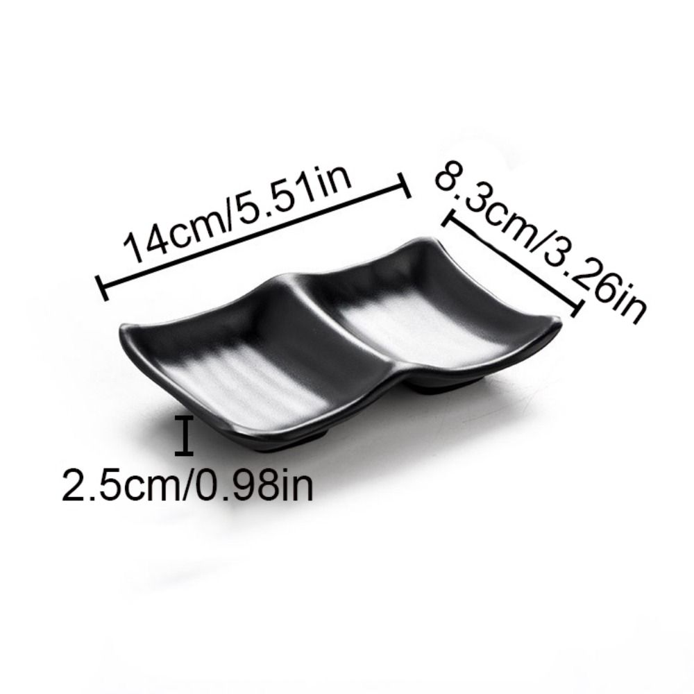 Black Seasoning Plate Japanese Style Sushi Soy Dipping Sauce Bowl Snack Plate  Home