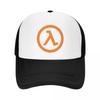Custom Fashion Unisex Hot Game Half Life Lambda Logo Trucker Hat Adult Adjustable Baseball Cap for Men Women Outdoor Dad Hat