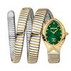 Just Cavalli Женские часы Classico Lungo с зеленым циферблатом и двухцветным стальным ремешком JC1L248M0065