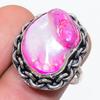 Natural Blister Pearl Gemstone 925 Sterling Silver Jewelry Ring Size 6.5 G6q89