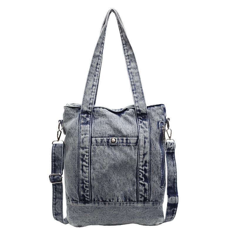 Сумка-тоут из денима, женская сумка на плечо, винтажная сумка