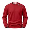 Men S Solid Color Fleece Lined Loose Casual Round Neck Sweatshirt