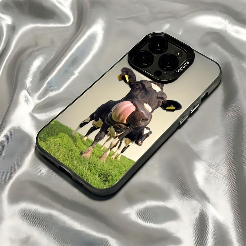 Fun Cow Pattern Phone Case Suitable for iPhone 17 16 15 14 13 12 11 Pro/Max/Plus Anti Drop and Anti Shock Back Cover