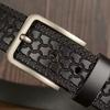 PU Embossed Leather Belt Embossed Waistband Retro Women's Faux Leather Belt