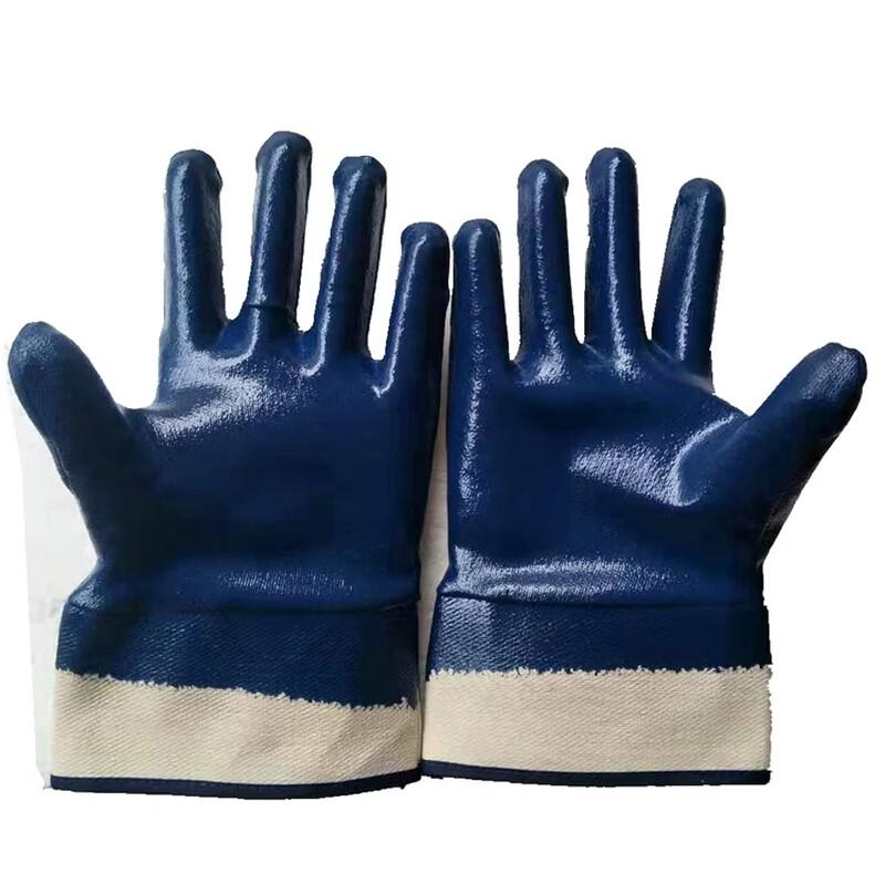 Прочные рабочие перчатки из нитрила с полным пальцем