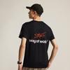 Li Ning Баскетбольная серия Письмо Круглый вырез Дышащая Универсальная Футболка с коротким рукавом Мужские топы Черный ATSV059-1